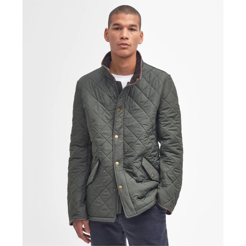 Image of Barbour Mens Powell Jacket Sage GN72 male 2XL