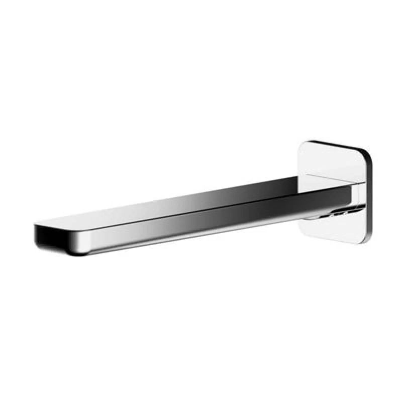 Image of Balterley Contemporary Bathroom Square Wall Mounted Bath Spout Chrome 50mm Silver unisex