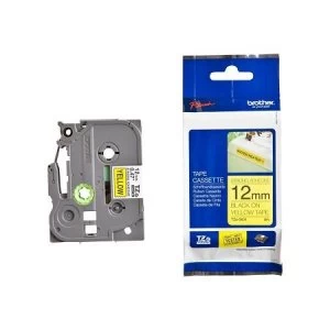 Image of Brother TZe-S631 Original P-touch Label Tape (12mm x 8m) Black On Yellow