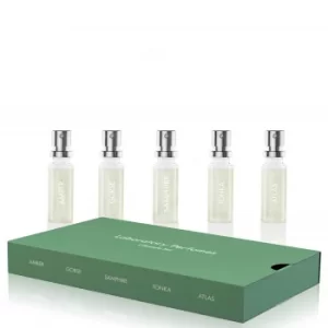 image of Laboratory Perfumes Lifestyle Gift Set 5ml Amber Eau de Parfum + 5ml Gorse Eau de Parfum + 5ml Samphire Eau de Parfum + 5ml Tonka Eau de Parfum + 5ml