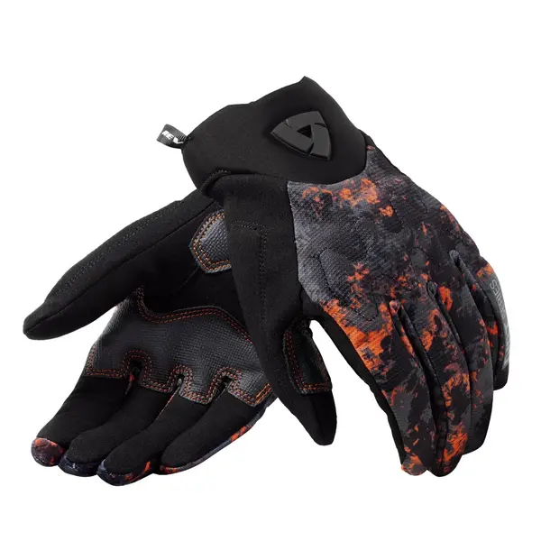 image of REV'IT! Continent Wind Breaker Gloves Black Orange Size S