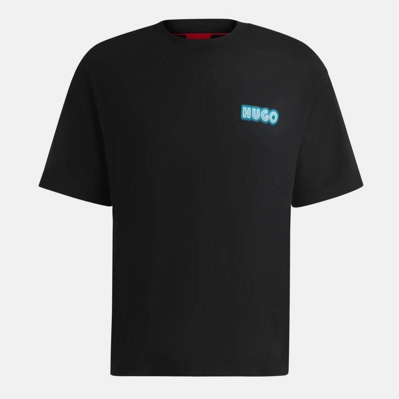 Image of Hugo Mens Duwood Regular Fit T-Shirt Black 001 male XS