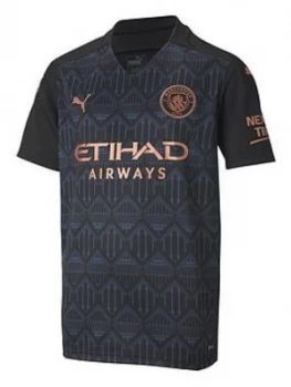 Image of Puma Puma Youth Manchester City Short Sleeved Away Stadium Jersey