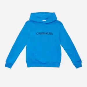 Image of Calvin Klein Unisex Institutional Logo Hoodie - Blooming Blue - 14 Years