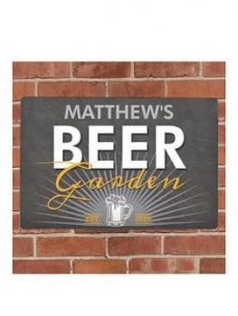 Image of Personalised "Beer Garden" Metal Plaque
