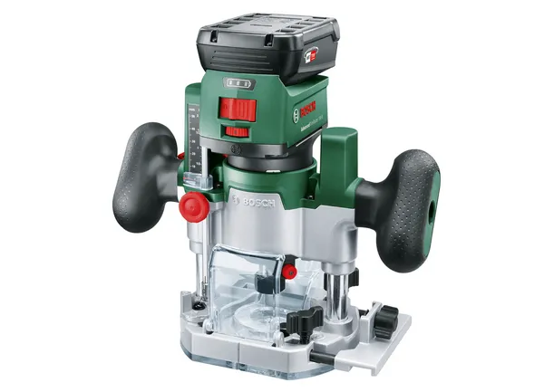 Image of Bosch ADVANCEDTRIMROUTER 18V-8 P4A 18v Cordless Trim Router with Plunge Attachment ADVANCEDTRIMROUTER 18V-8 Batteries: 2 x 4ah Li-ion
