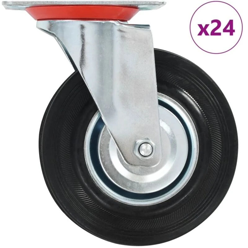 Image of VIDAXL 24 pcs Swivel Casters 125mm Vidaxl 8719883717661