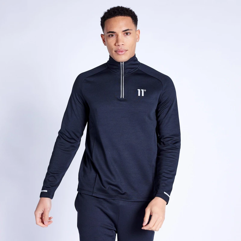 Image of 11 Degrees Oxygen Quarter Zip Top - Black 11D3634-001-XS-11D