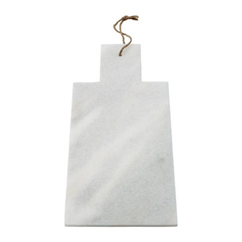Image of Premier Housewares Kindia Rectangular Marble Paddle Chopping Board White