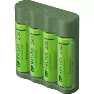 image of GP Batteries Basic-Line 4x ReCyko+ Mignon Charger for cylindrical cells NiMH AAA , AA