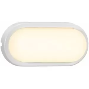 image of Nordlux Cuba Energy Oval LED Outdoor Flush Wall Lamp White, IP54, 3000K