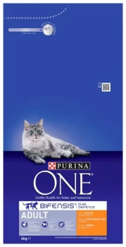 image of Purina One Adult Dry Cat Food Chicken and Whole Grains 6kg