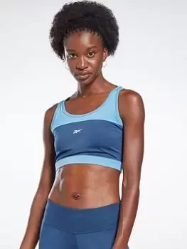 Image of Reebok Workout Ready Mesh Bralette, Orange, Size S, Women