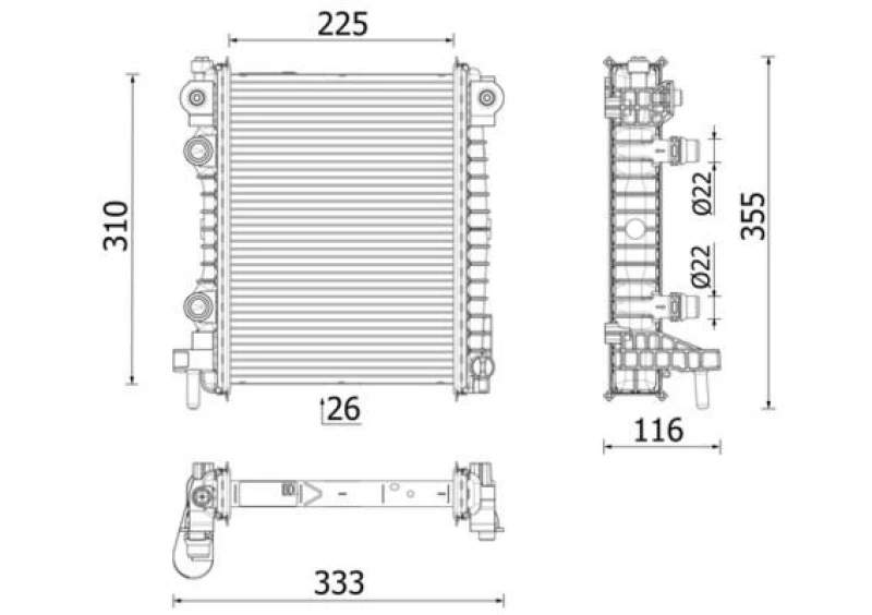 Image of Engine radiator MAHLE CR 2707 000P