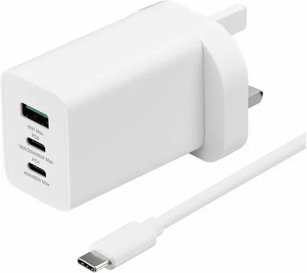 Image of Logik 65 W Multiport GaN Universal USB Laptop Plug Charger
