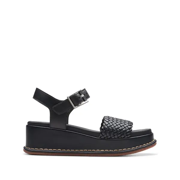 image of Kimmei Bay Leather Sandals with Wedge Heel