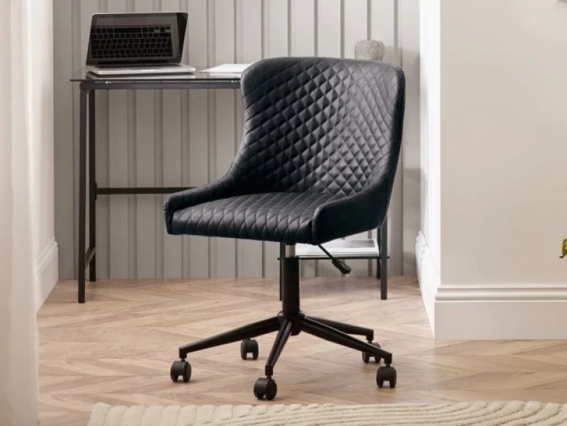 Image of Julian Bowen Luxe Black Faux Leather Office Chair