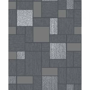 Image of Holden Glitter Tile Black Wallpaper Paper