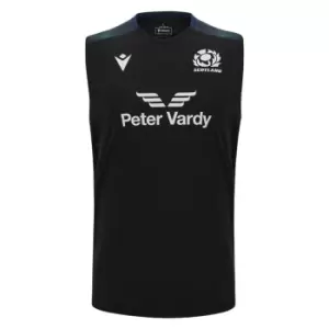 Macron Scotland Rugby 6 Nations Training Vest 2023 2024 Adults - Black