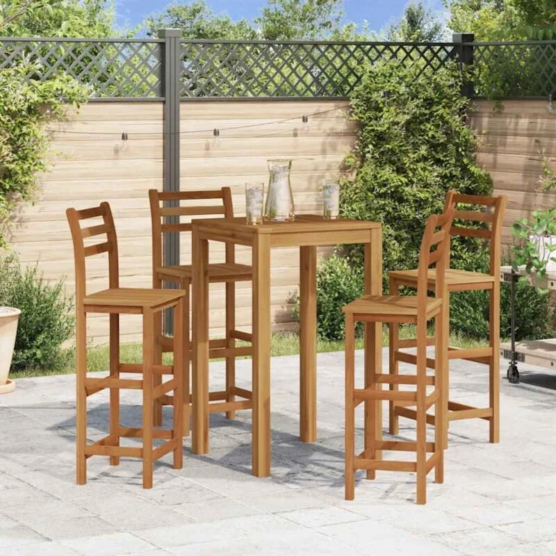 Image of VIDAXL Bar Stools 4 pcs Solid Acacia Wood Vidaxl 8720286107799