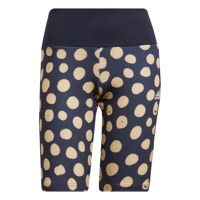 Image of adidas Farm Print Bike Shorts Womens - Blue Blue 2XS