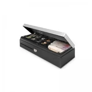 image of Safescan HD-4617C Flip Top Cash Drawer with 8 Coin and 8 Note Trays