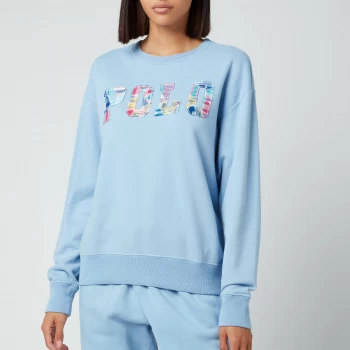 Image of Polo Ralph Lauren Womens Patch Logo Sweatshirt - Alpine Blue - XS