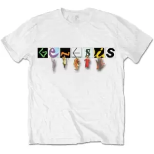 image of Genesis - Characters Logo Unisex Large T-Shirt - White