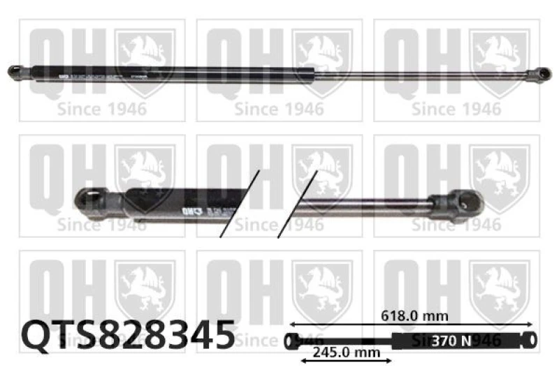 Image of QUINTON HAZELL Tailgate strut QUINTON HAZELL QTS828345