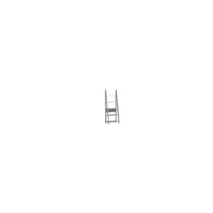 Image of TAD180 - Riva Scandinavian Retro Ladder Bookcase Shelving Shelf Unit Grey 5 Tier