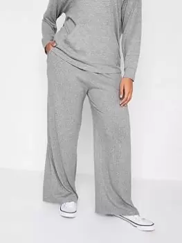 Image of M&Co Charcoal Soft Touch Wide Leg Trouser, Grey, Size 22-24, Women
