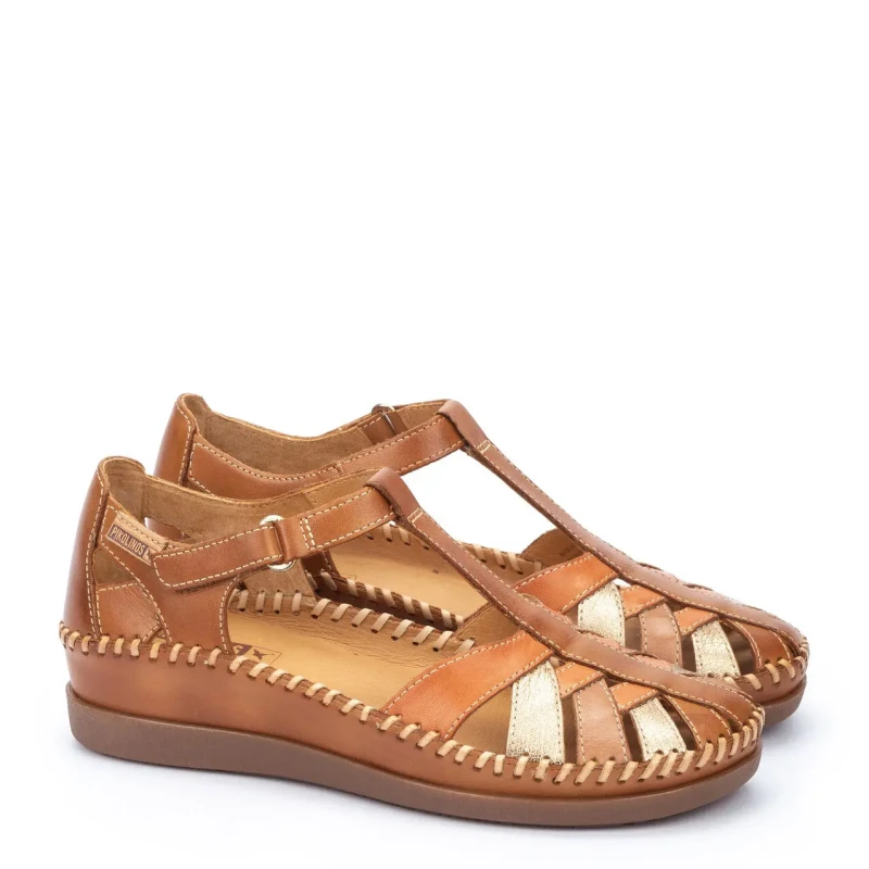 Image of Pikolinos Cadaques W8K-0705 Leather Womens Comfort Sandals - Brandy - Size:UK 4-4.5