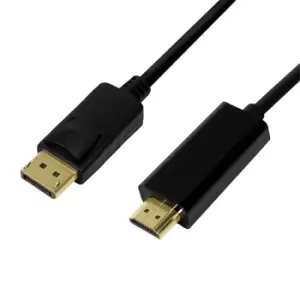 image of LogiLink CV0127 video cable adapter 2m DisplayPort HDMI Type A...