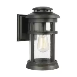 image of Outdoor IP44 1 Bulb Wall Light Lantern Antique Bronze LED E27 60W d00860