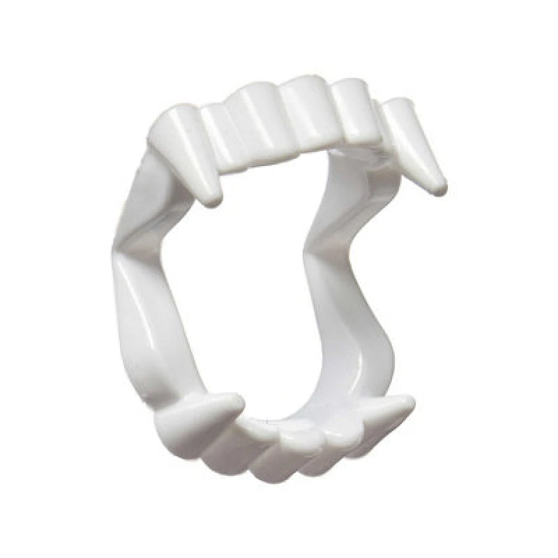 Image of Shatchi 6 Pk Halloween White Fangs - Vampire Fake Teeth Costume Accessories