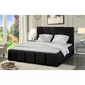 Image of Lurita Bed Double Plush Velvet Black