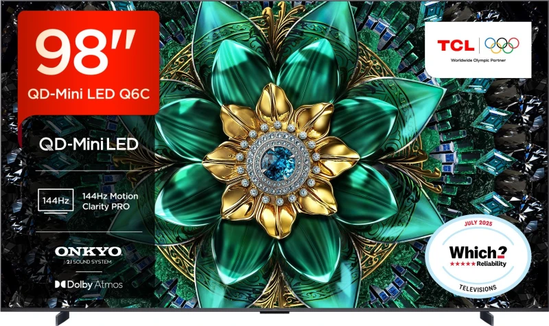 Image of TCL 98" 98Q6C-UK Smart 4K Ultra HD HDR QD-Mini LED TV