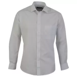 Image of Absolute Apparel Mens Long Sleeved Classic Poplin Shirt (S) (White)
