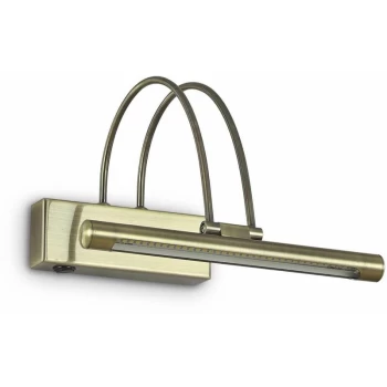 Image of Ideal Lux Lighting - Ideal Lux Bow - LED Small Picture Wall Light Antique Brass