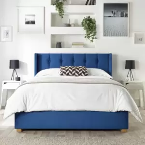 Image of CL Utopia Velvet Double Ottoman Bedframe - Navy