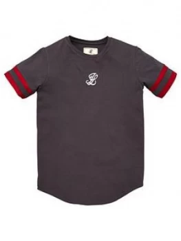 Image of Illusive London Boys Tournament Short Sleeve T-Shirt - Grey, Size 9-10 Years