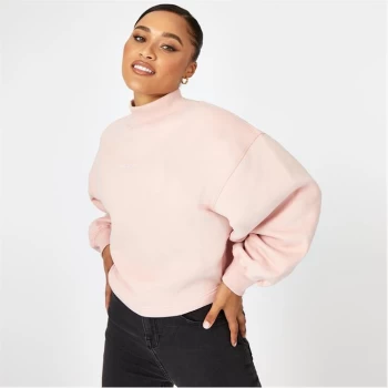 Image of Jack Wills High Neck Sweatshirt - Pink