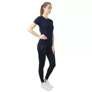 image of Hy Womens/Ladies Synergy Horse Riding Tights (M) (Navy)