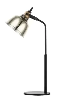 Image of Ava 1 Light Table Lamp Gold Glass Black