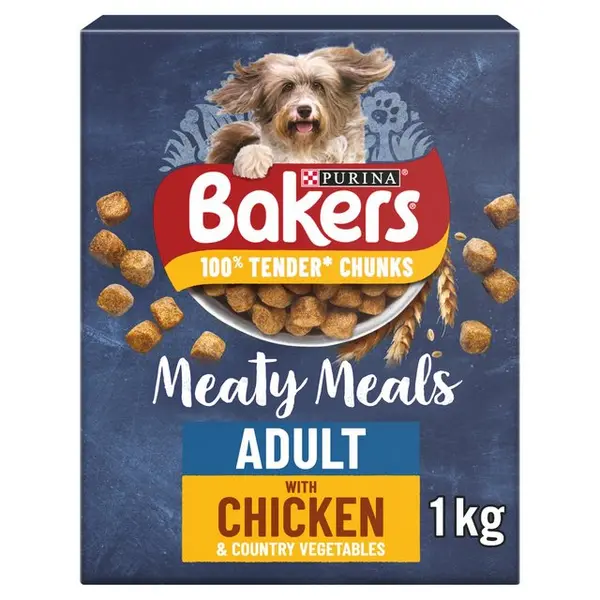 image of Bakers Meaty Meals with Chicken Dog Food 1kg