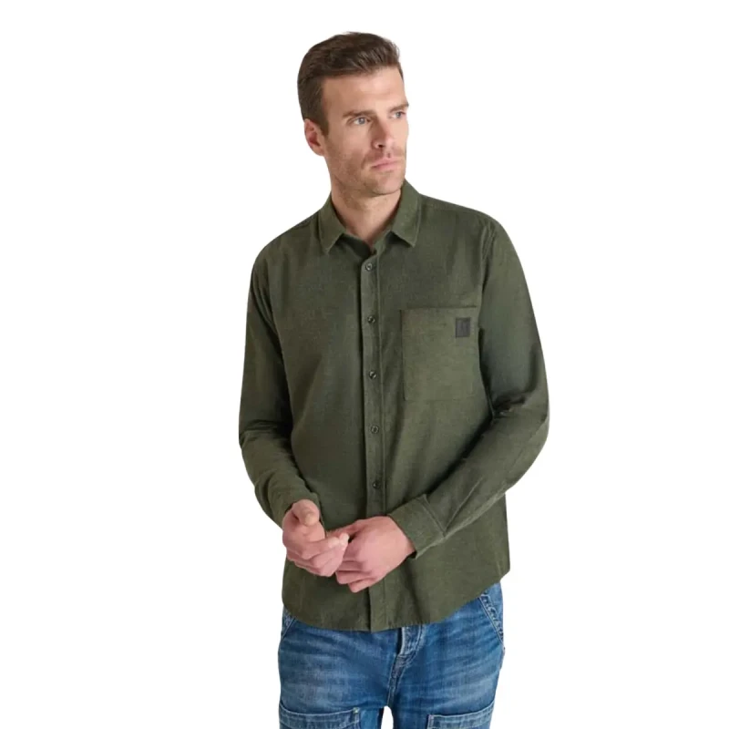 Image of Le Temps des cerises Shirt Le Temps des cerises Debin Vert Male L
