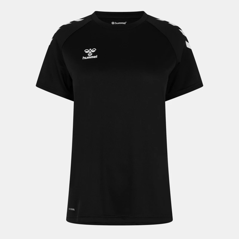 Image of Hummel Womens Core Short-Sleeve Performance T-Shirt Black female 12 (M)