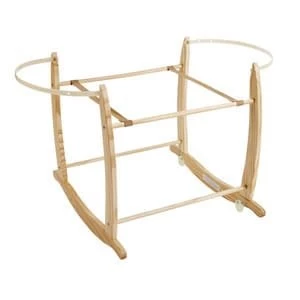 image of Clair de Lune Deluxe Rocking Moses Basket Stand Natural