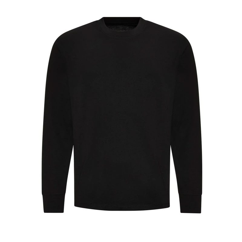 Image of AWDis Mens Oversized Long-Sleeved T-Shirt in Midnight Size: Large Midnight Male L