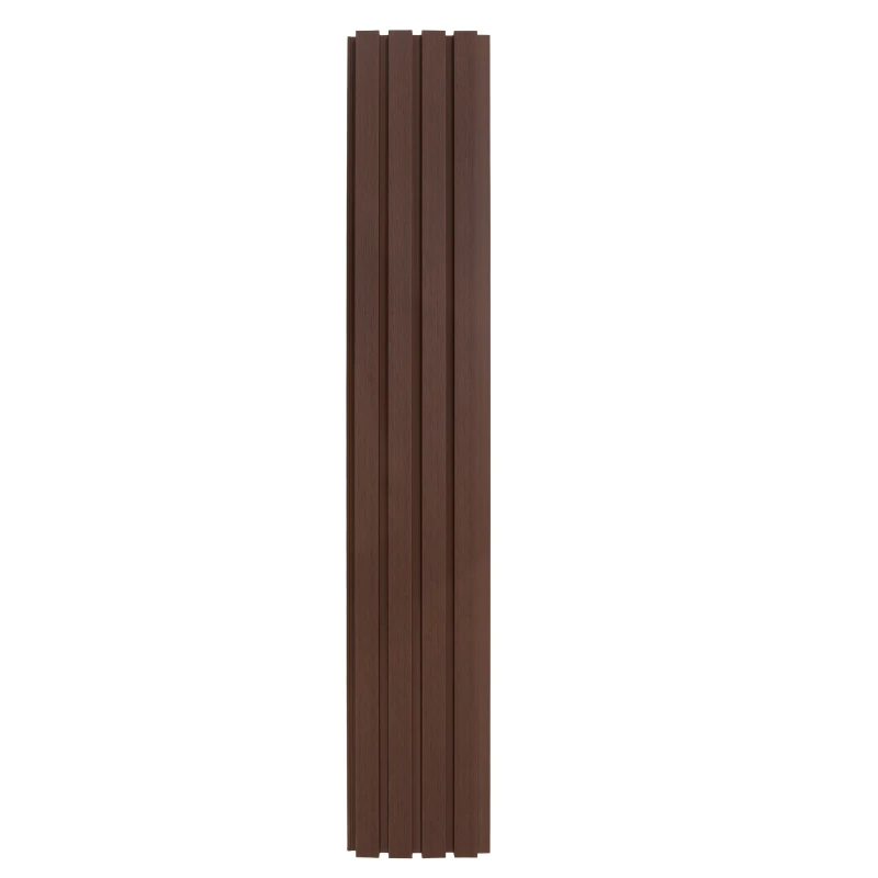 Image of Monstershop WPC Slatted Wall Cladding x 4 Panels - Brown Brown Unisex